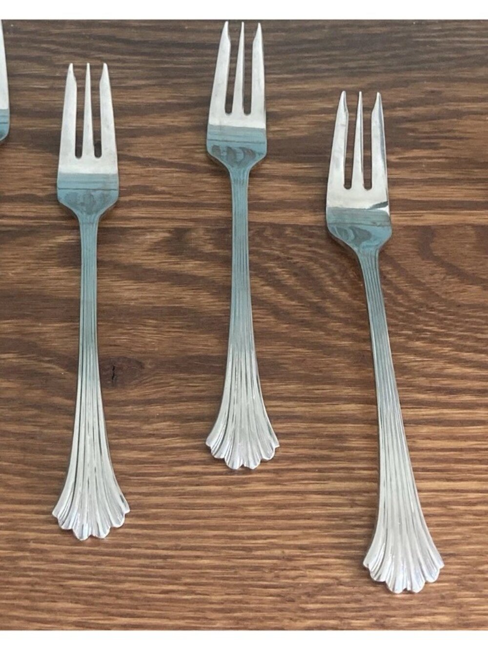 Wallace TIARA 18/8 Korea Stainless Steel Cake Dessert Forks Flatware Set of 3